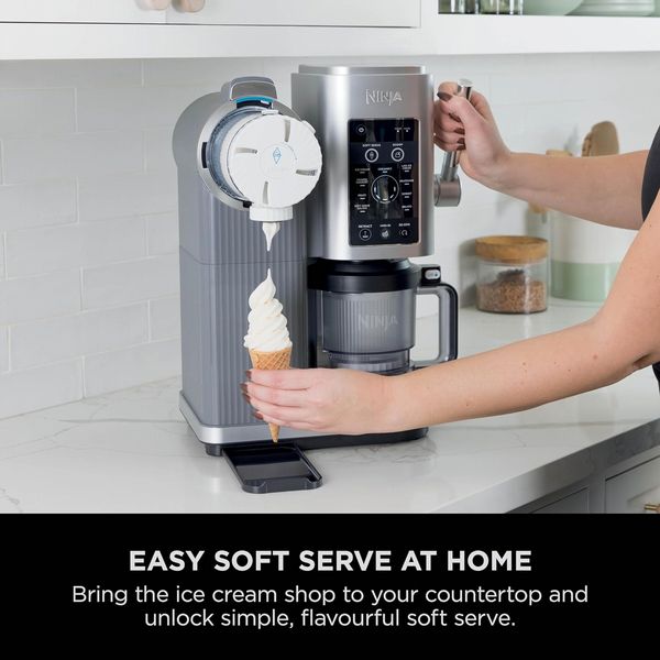 NINJA CREAMi Scoop & Swirl 13-in-1 Ice Cream and Soft Serve Maker - Silver
