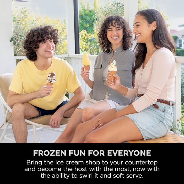 NINJA CREAMi Scoop & Swirl 13-in-1 Ice Cream and Soft Serve Maker - Silver