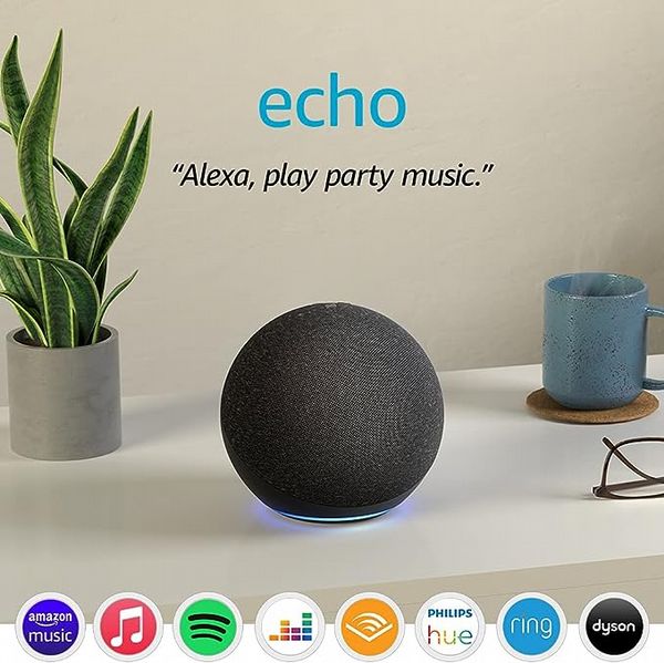 Amazon Echo 4th Gen WiFi and Bluetooth Smart Speaker with Alexa - Charcoal