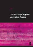 Routledge Applied Linguistics Reader, The