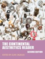 Continental Aesthetics Reader, The