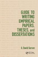 Guide to Writing Empirical Papers, Theses, and Dissertations (PDF eBook)