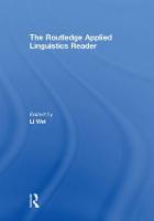 Routledge Applied Linguistics Reader, The