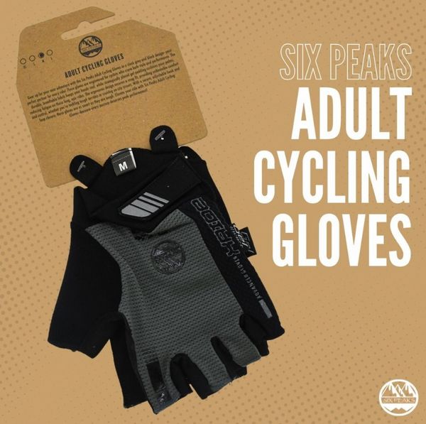 Six Peaks Adult Cycling Gloves (Grey/Black)
